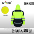 assorted colors safety garments winter padding work jacket with hood